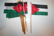 12 JORDAN COUNTRY FLAG 4" X 6" SMALL STICK FLAGS ON 10" POLE .. NEW