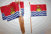12 KIRIBATI NATIONAL COUNTRY FLAG 4" X 6" SMALL STICK FLAGS ON 10" POLE ..NEW