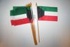 12 KUWAIT NATIONAL COUNTRY FLAG 4" X 6" SMALL STICK FLAGS ON 10" POLE .. NEW