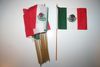 12 MEXICO NATIONAL COUNTRY FLAG 4" X 6" SMALL STICK FLAGS ON 10" POLE .. NEW