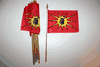 12 MOHAWK OKA NATIVE 4" X 6" SMALL STICK FLAGS ON 10" POLE .. NEW