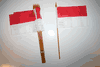 12 MONACO NATIONAL COUNTRY FLAG 4" X 6" SMALL STICK FLAGS ON 10" POLE .. NEW