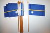 12 NAURU NATIONAL COUNTRY 4" X 6" SMALL STICK FLAGS ON 10" POLE .. NEW