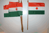 12 NIGER NATIONAL COUNTRY 4" X 6" SMALL STICK FLAGS ON 10" POLE .. NEW