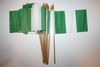 12 NIGERIA NATIONAL COUNTRY 4" X 6" SMALL STICK FLAGS ON 10" POLE .. NEW