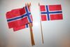 12 NORWAY NATIONAL COUNTRY 4" X 6" SMALL STICK FLAGS ON 10" POLE .. NEW