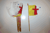 12 NUNAVUT CANADIAN PROVINCIAL FLAG 4" X 6" SMALL STICK FLAGS .. NEW