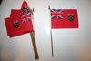 12 ONTARIO CANADIAN PROVINCIAL FLAG 4" X 6" SMALL STICK FLAGS ON 10" POLE .. NEW
