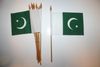 12 PAKISTAN NATIONAL COUNTRY 4" X 6" SMALL STICK FLAGS ON 10" POLE .. NEW