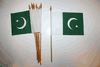 12 PAKISTAN NATIONAL COUNTRY 4" X 6" SMALL STICK FLAGS ON 10" POLE .. NEW