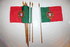12 PORTUGAL NATIONAL COUNTRY 4" X 6" SMALL STICK FLAGS ON 10" POLE .. NEW