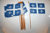 12 QUEBEC CANADIAN PROVINCIAL FLAG  4" X 6" SMALL STICK FLAGS ON 10" POLE .. NEW