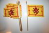 12 SCOTLAND LION RAMPANT NATIONAL COUNTRY 4" X 6" SMALL STICK FLAGS ON 10" POLE .. NEW