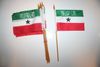 12 SOMALILAND NATIONAL COUNTRY 4" X 6" SMALL STICK FLAGS ON 10" POLE .. NEW