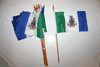 12 YUKON CANADIAN PROVINCIAL FLAG 4" X 6" SMALL STICK FLAGS ON 10" POLE .. NEW