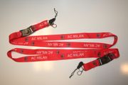 2 AC MILAN FC RED SOCCER FOOTBALL LANYARDS KEYCHAINS PASSHOLDERS ... NEW