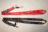 2 AC MILAN FC SOCCER FOOTBALL LANYARDS KEYCHAINS PASSHOLDERS ( 1 RED AND 1 BLACK) NEW