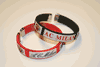 2 AC MILAN SOCCER FOOTBALL CLUB FLEXIBLE METAL  BRACELETS ... CHOOSE THE COLOR YOU WANT ...NEW 