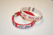 2 AC MILAN  SOCCER FOOTBALL CLUB FLEXIBLE METAL NYLON BRACELETS ... CHOOSE THE COLOR YOU WANT ...  NEW 