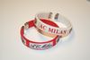 2 AC MILAN  SOCCER FOOTBALL CLUB FLEXIBLE METAL NYLON BRACELETS ... CHOOSE THE COLOR YOU WANT ...  NEW 