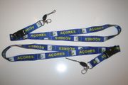 2 ACORES BLUE COUNTRY FLAG LANYARDS KECHAINS PASSHOLDERS .. NEW