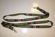 2 AFGHANISTAN BLACK COUNTRY FLAG LANYARDS KEYCHAINS PASSHOLDERS .. NEW