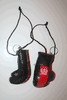 2 AFGHANISTAN COUNTRY FLAG SET OF MINIATURE BOXING GLOVES KEYCHAINS .. NEW