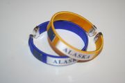 2 ALASKA STATE FLAG FLEXIBLE BRACELETS WRISTBANDS .. CHOOSE YOUR COLOR ... NEW