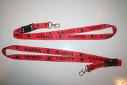 2 ALBANIA COUNTRY FLAG RED LANYARDS KEYCHAINS PASSHOLDERS ... NEW