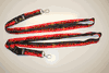 2 ANGOLA COUNTRY FLAG RED & BLACK LANYARDS KEYCHAINS PASSHOLDERS NECKSTRAPS ... NEW