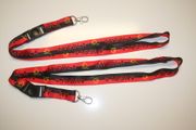 2 ANGOLA COUNTRY FLAG RED & BLACK LANYARDS KEYCHAINS PASSHOLDERS NECKSTRAPS ... NEW