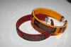 2 ANTIGUA & BARBUDA COUNTRY FLAG FLEXIBLE METAL NYLON BRACELETS ... NEW