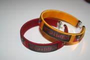 2 ANTIGUA & BARBUDA COUNTRY FLAG FLEXIBLE METAL NYLON BRACELETS ... NEW