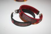 2 ANTIGUA & BARBUDA COUNTRY FLAG FLEXIBLE METAL NYLON BRACELETS ... NEW