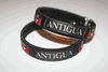2 ANTIGUA BLACK COUNTRY FLAG FLEXIBLE METAL NYLON BRACELETS ... NEW