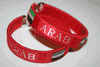 2 ARAB RED COUNTRY FLAG FLEXIBLE BRACELETS WRISTBANDS .. NEW