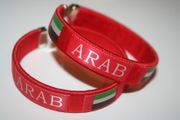 2 ARAB RED COUNTRY FLAG FLEXIBLE BRACELETS WRISTBANDS .. NEW