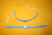 2 ARGENTINA BLUE COUNTRY FLAG WOVEN BRACELETS....NEW