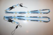 2 ARGENTINA FIFA WORLD CUP SOCCER FOOTBALL LANYARDS KEYCHAINS PASSHOLDERS ..NEW