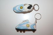 2 ARGENTINA FIFA WORLD CUP SOCCER FOOTBALL SHOE CLEAT KEYCHAINS .. HIGH QUALITY .. NEW