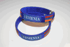 2 ARMENIA BLUE COUNTRY FLAG FLEXIBLE METAL NYLON BRACELETS .. NEW