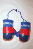 2 ARMENIA COUNTRY FLAG MINIATURE SET OF BOXING GLOVES TO HANG OVER YOUR CAR MIRROR .. NEW 