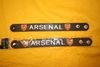 2 ARSENAL FC BLACK SOCCER WRIST BAND FOOTBALL NEW