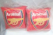 2 ARSENAL FC FOOTBALL CLUB SOCCER LARGE PILLOWS .. NEW