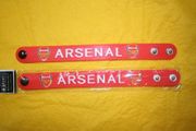 2 ARSENAL FC RED SOCCER WRIST BANDS FOOTBALL NEW