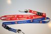 2 ARSENAL SOCCER FOOTBALL LANYARDS KEYCHAINS PASSHOLDERS ... 1 BLUE AND 1 RED .. NEW