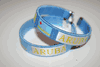 2 ARUBA LIGHT BLUE COUNTRY FLAG FLEXIBLE  BRACELETS WRISTBANDS .. NEW