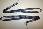 2 ASTON MARTINS BLACK HIGH QUALITY CAR LANYARDS KEYCHAINS PASSHOLDERS .. AUTOMOBILE .. NEW