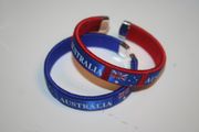 2 AUSTRALIA COUNTRY FLAG FLEXIBLE C BRACELETS WRISTBANDS .. CHOOSE YOUR COLOR .. NEW