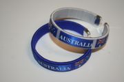 2 AUSTRALIA COUNTRY FLAG FLEXIBLE C BRACELETS WRISTBANDS .. CHOOSE YOUR COLOR .. NEW
